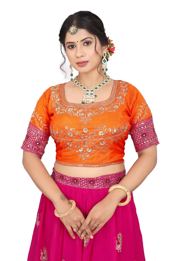 Multicolor_Lehenga_With_Jalpari_Fabric_Choli_Dupatta_With_Faux_Georgette_Fabric_Heavy_Sequence_Embroidery_Work_For_Women