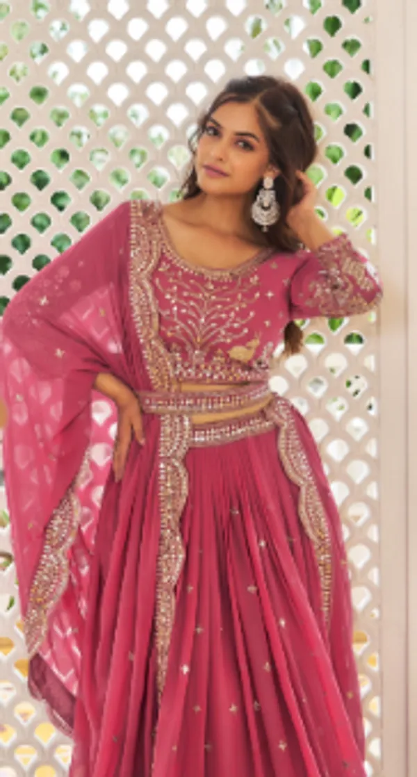 Pink_Lehenga_Choli_Dupatta_With_Faux_Georgette_Fabric_Embroidery_Work_Pastel_For_Women