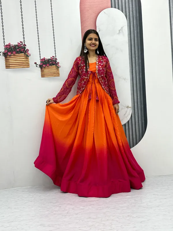 Multicolor_Bhej_Jacket_Long_Gown_With_Embroidered_Work_On_Jacket_With_Chinon_Fabric_Multi_For_Women