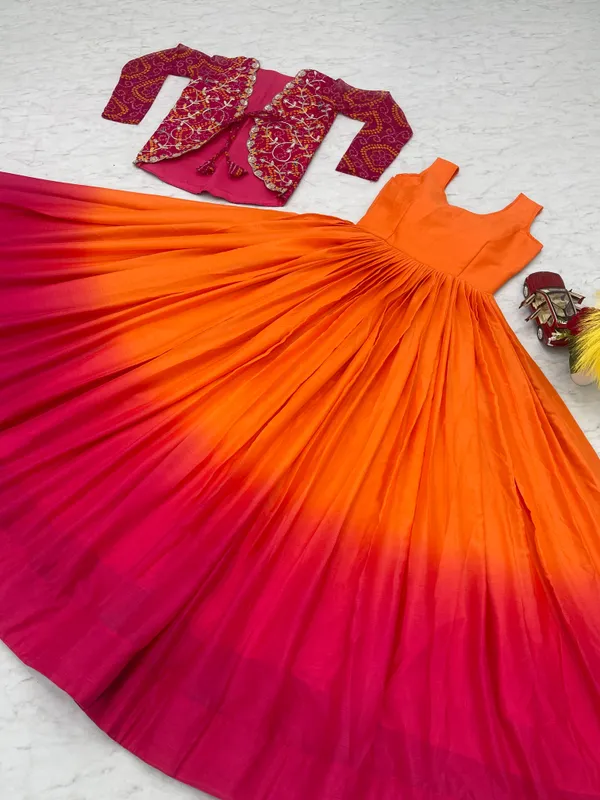 Multicolor_Bhej_Jacket_Long_Gown_With_Embroidered_Work_On_Jacket_With_Chinon_Fabric_Multi_For_Women