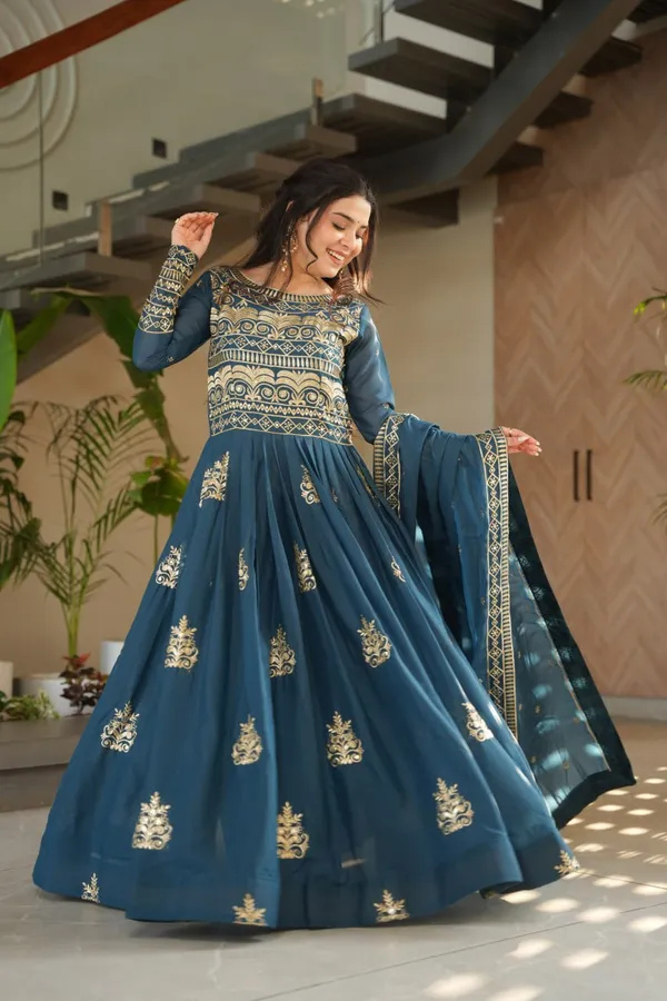 Royal_Azure_Silk_Anarkali_Dress_For_Women