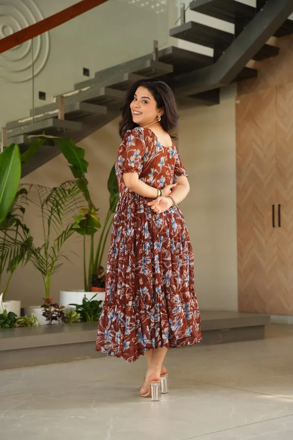 Rust_Crepe_Blossom_Tiered_Midi_Gown_For_Women