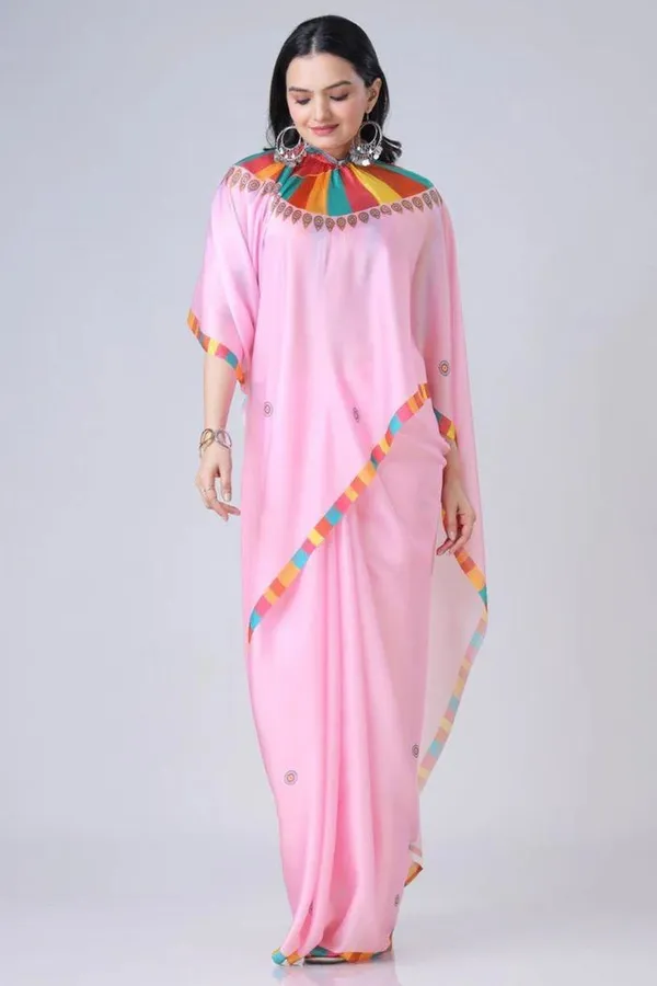 Peach_Ready_To_Wear_Free-H_Satin_Saree_According_To_Modern_Trends_With_Peach_Colour_For_Women