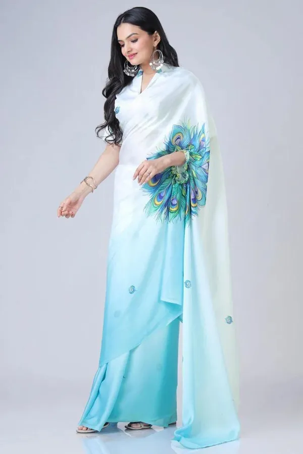 Sky_Blue_Ready_To_Wear_Free-H_Satin_Saree_According_To_Modern_Trends_With_Colour_For_Women