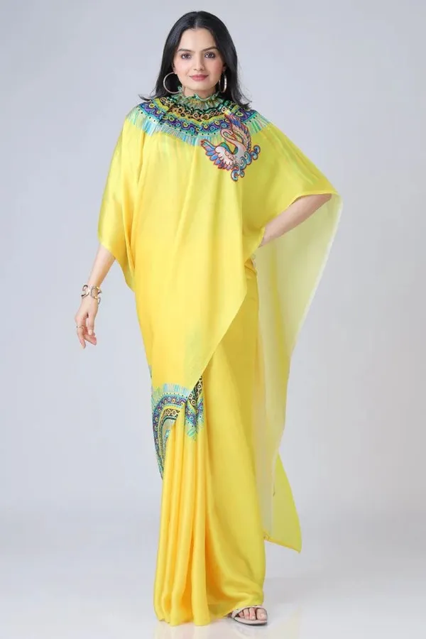 Yellow_Ready_To_Wear_Free-H_Satin_Saree_According_To_Modern_Trends_With_Colour_For_Women