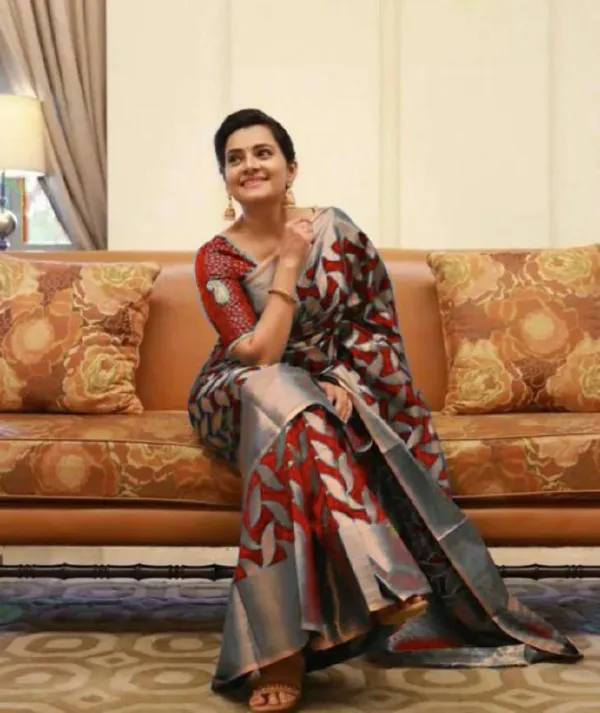 Red_Saree_With_Soft_Lichi_Silk_Fabric_With_Jacquard_Work_For_Women