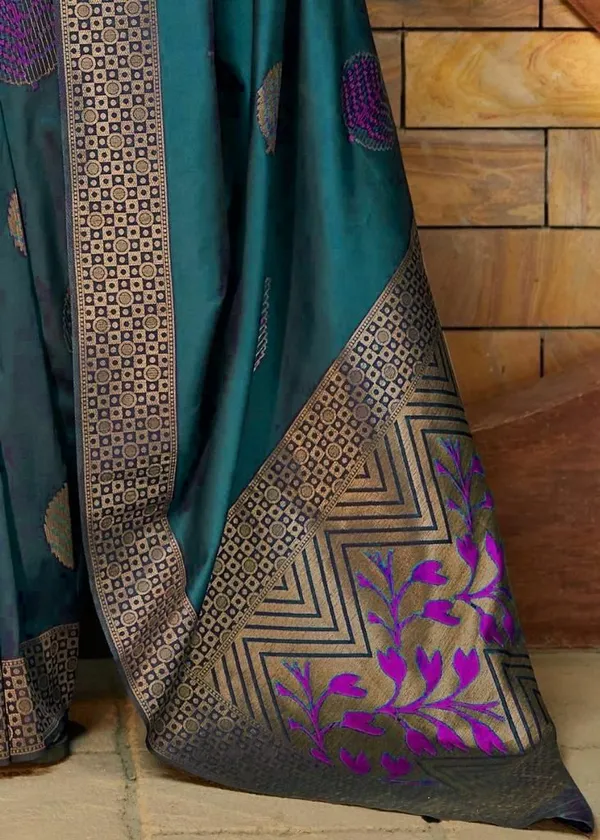 Firoz_Soft_Lichi_Silk_Fabric_With_Jacquard_Work_Saree_For_Women