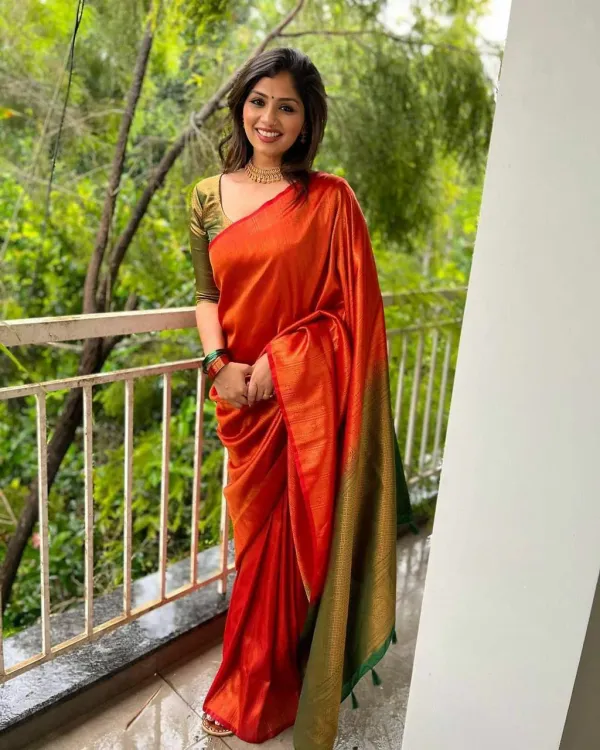 Blue_Saree_With_Soft_Lichi_Silk_Fabric_With_Jacquard_Work_With_For_Women