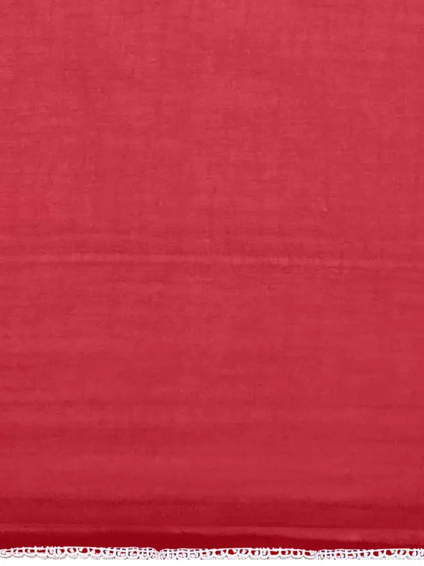 Red_Silk_Blend_Straight_Calf_Length_Round_Neck_Kurta_Sets_For_Women