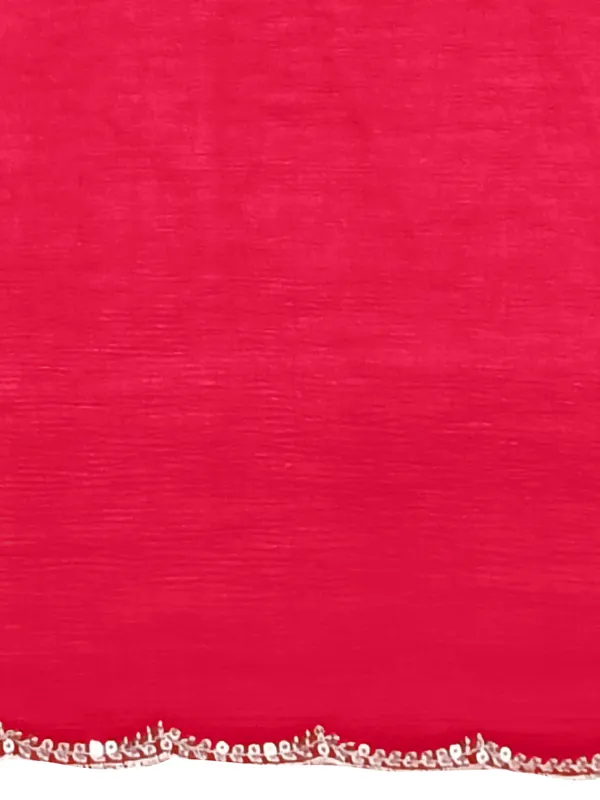 Red_Silk_Blend_Straight_Calf_Length_Round_Neck_Kurta_Sets_For_Women