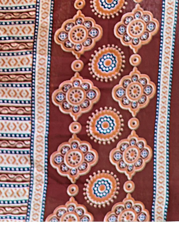Brown_Silk_Blend_Straight_Calf_Length_Sweetheart_Neck_Kurta_Sets_For_Women