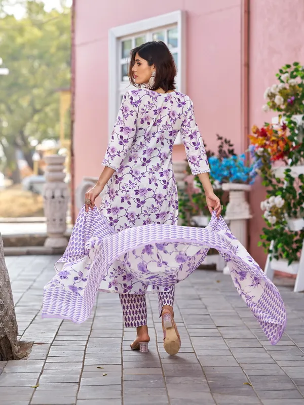 Off_White_Pure_Cotton_Straight_Calf_Length_Round_Neck_Kurta_Sets_For_Women