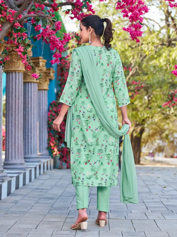 Sea_Green_Viscose_Rayon_Straight_Calf_Length_Keyhole_Neck_Kurta_Sets_For_Women