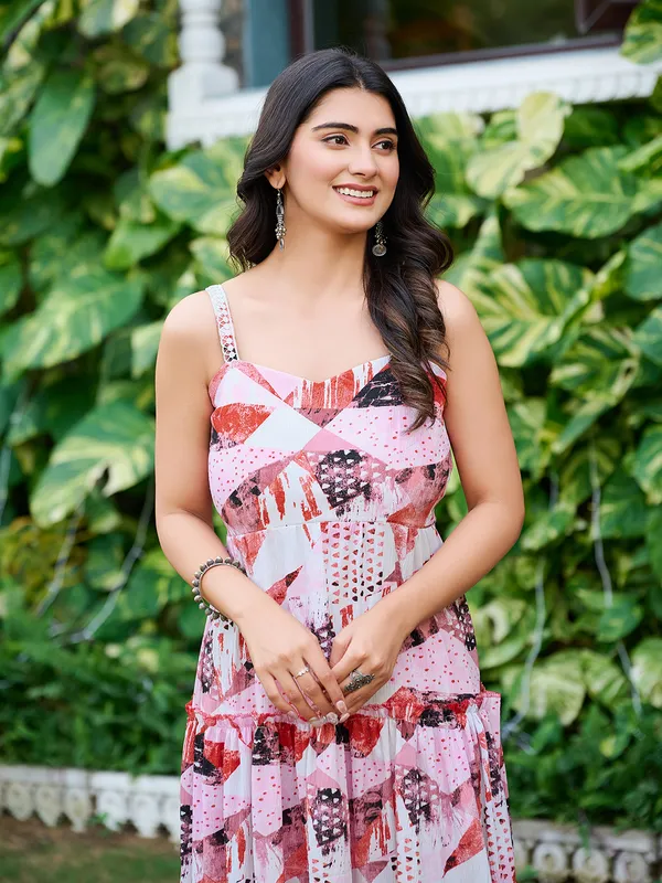 PINK_Cotton_Silk_Round_Neck_Printed_Tunic_for_women