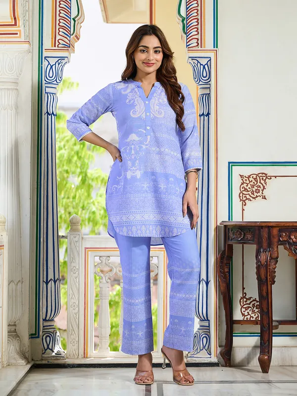 BLUE_Viscose_Rayon_Viscose_Rayon_Printed_1_Top_:_1_Pant_Co-Ord_Sets_For_Women