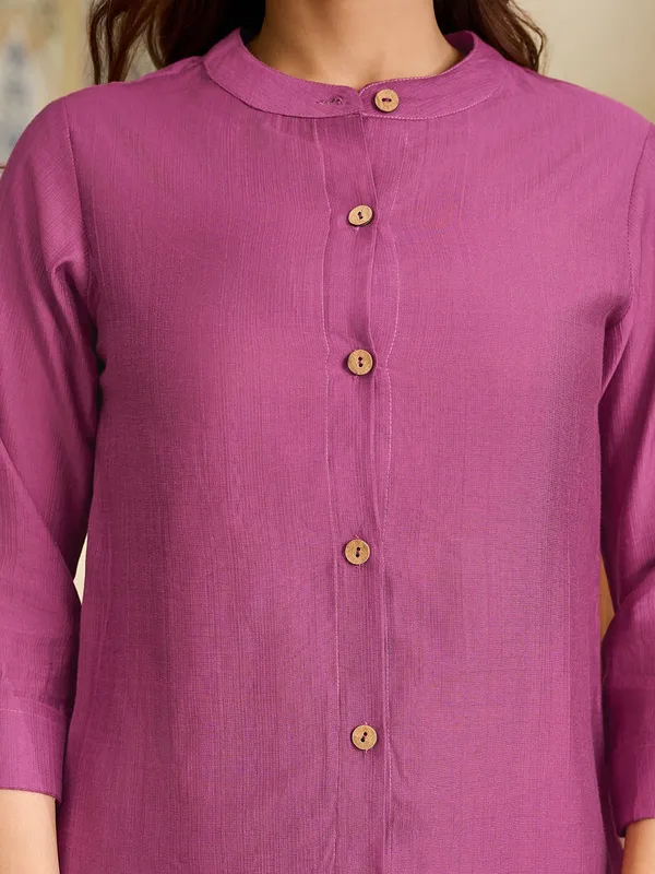 MAGENTA_Viscose_Rayon_Viscose_Rayon_Self_Design_1_Top_:_1_Pant_Co-Ord_Sets_For_Women