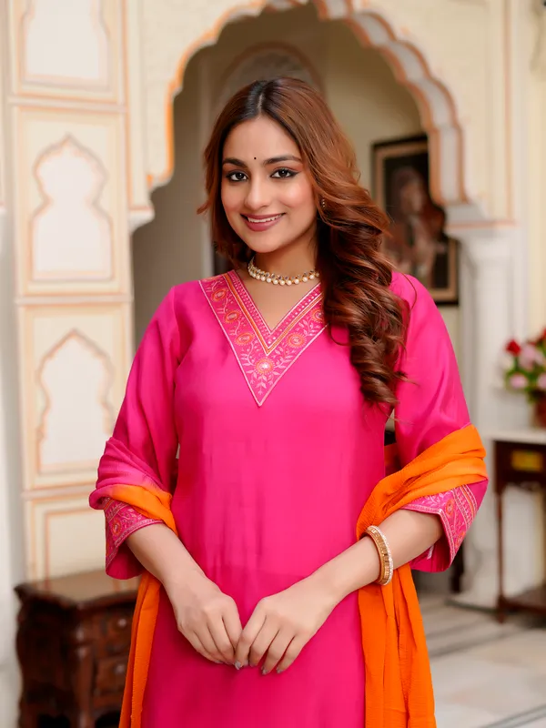 Rani_Viscose_Rayon_Straight_Calf_Length_V_neck_Kurta_Sets_For_Women
