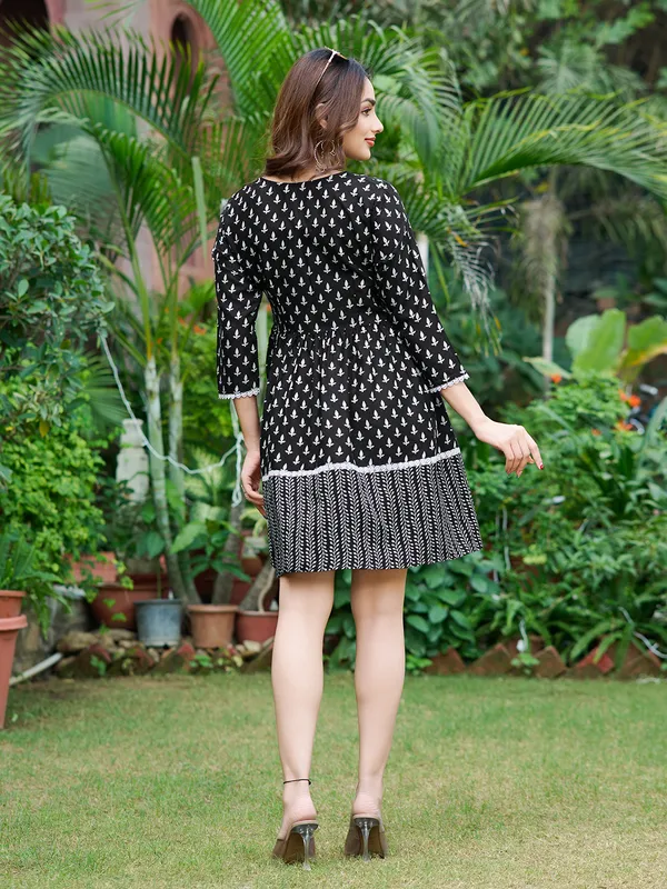 BLACK_Cotton_Silk__Printed_Tunic_for_women