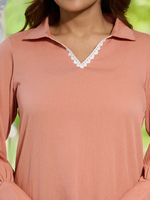 DUSTY_PEACH_Pure_Silk_Pure_Silk_Self_Design_1_Top_:_1_Pant_Co-Ord_Sets_For_Women