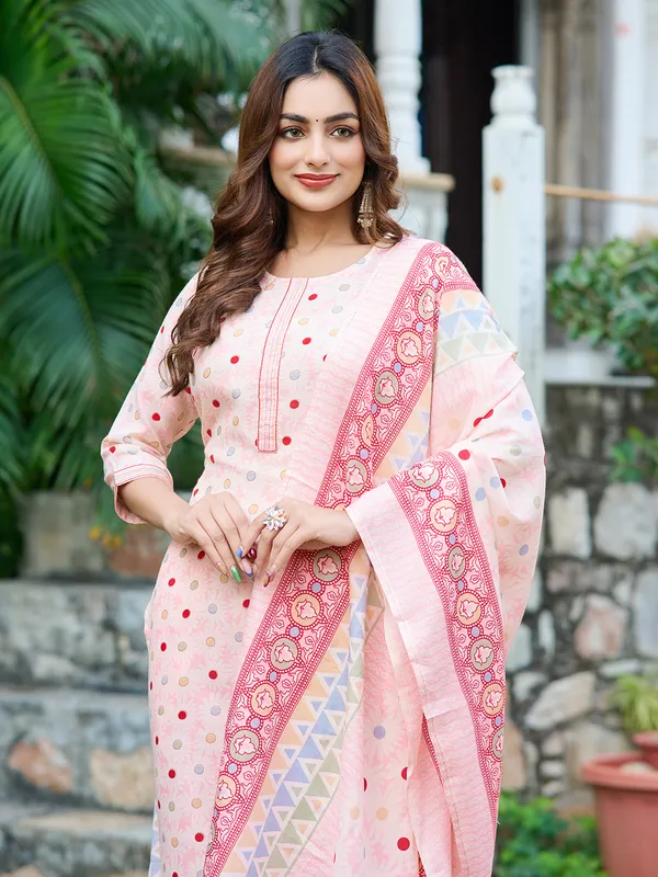 Off_White_Silk_Blend_Straight_Calf_Length_Round_Neck_Kurta_Sets_For_Women