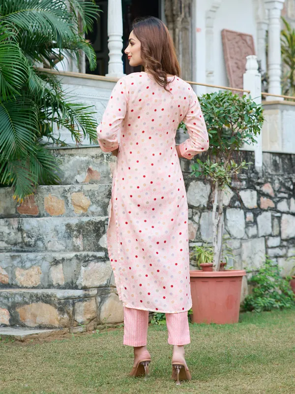 Off_White_Silk_Blend_Straight_Calf_Length_Round_Neck_Kurta_Sets_For_Women