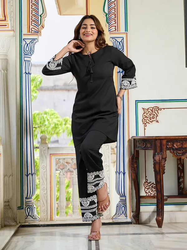 BLACK_Pure_Silk_Pure_Silk_Self_Design_1_Top_:_1_Pant_Co-Ord_Sets_For_Women