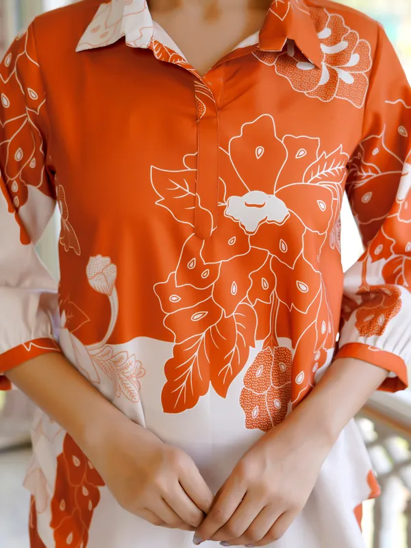 RUST_Silk_Blend_Silk_Blend_Printed_1_Top_:_1_Pant_Co-Ord_Sets_For_Women