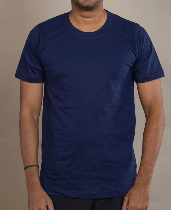 Navy_Blue_Cotton_220_Gsm_Round_Neck_T_Shirt_For_Men_half_sleeve