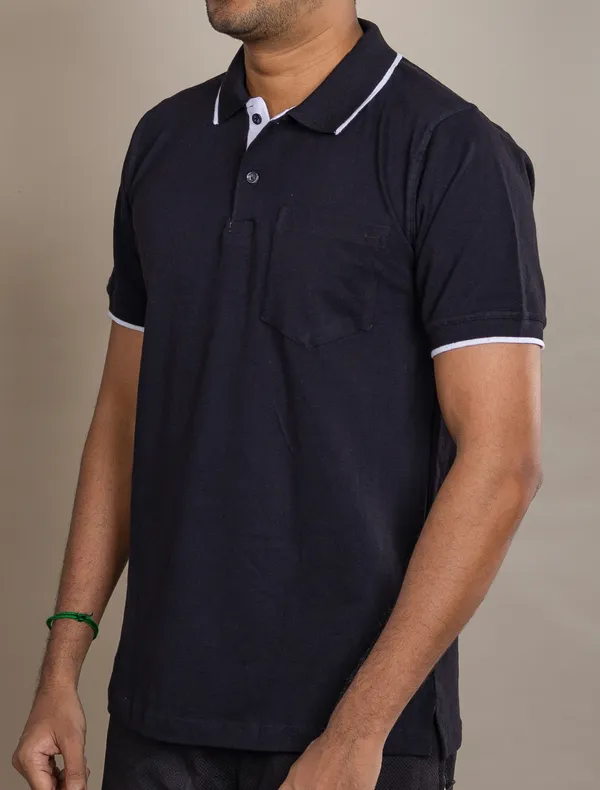 Black_Cotton_250_Gsm_Colar_T_Shirt_For_Men