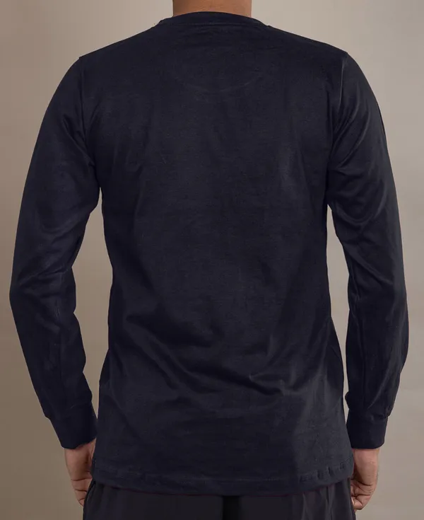 Black_Cotton_220_Gsm_Round_Neck_T_Shirt_For_Men