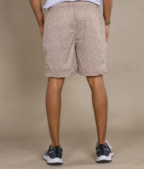 Light_Brown_Matty_Print_Shorts_For_Men
