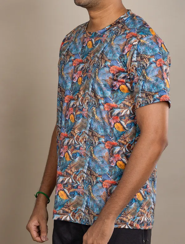Multicolour_With_Blue_Base_Printed_Selina_Round_Neck_T_Shirt_For_Men