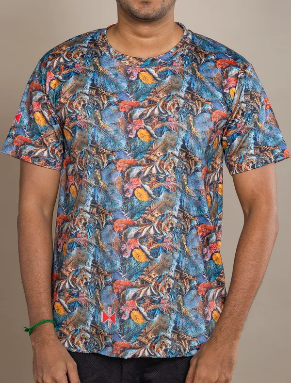 Multicolour_With_Blue_Base_Printed_Selina_Round_Neck_T_Shirt_For_Men