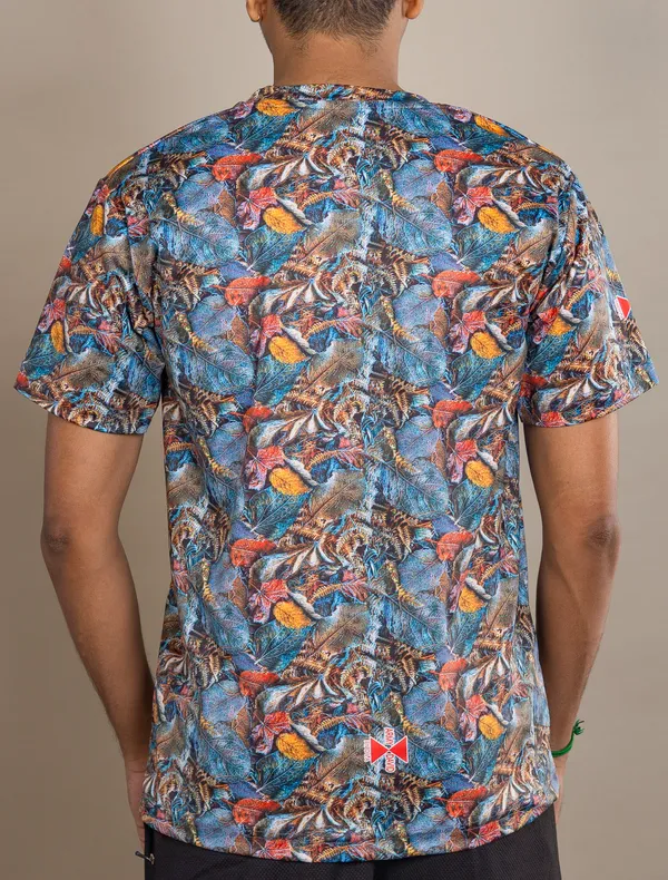 Multicolour_With_Blue_Base_Printed_Selina_Round_Neck_T_Shirt_For_Men