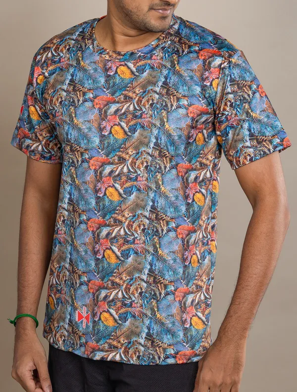 Multicolour_With_Blue_Base_Printed_Selina_Round_Neck_T_Shirt_For_Men