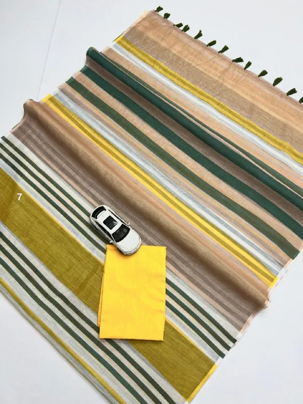 Multi_Colour_soft_linen_cotton_saree