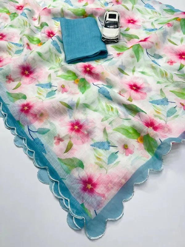 BEAUTIFUL_Flower_Design_Saree_With_Cut_Work_Border_Saree