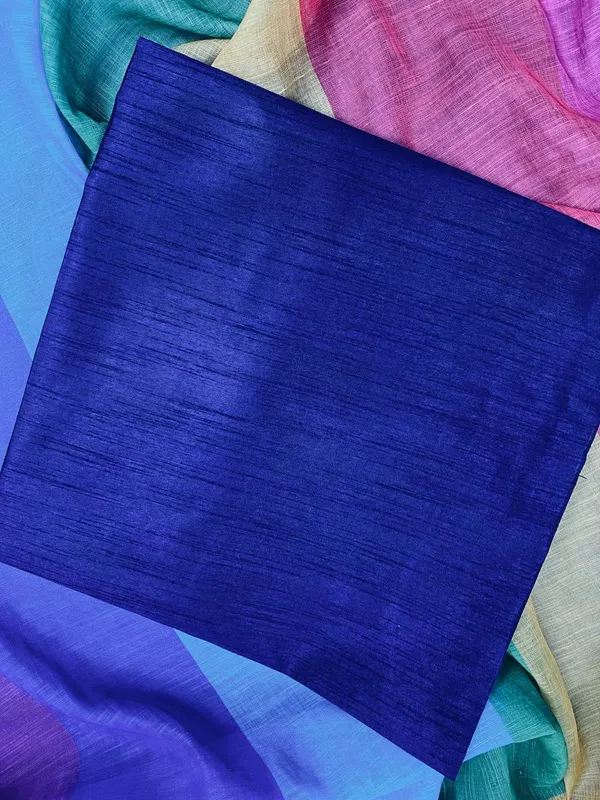 Multicolour_Premium_Linen_Cotton_Saree_With_Blouse_For_Women