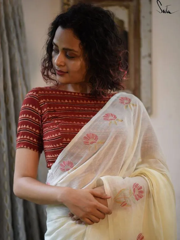 White_Premium_Soft_linen_Cotton_Saree_For_Women