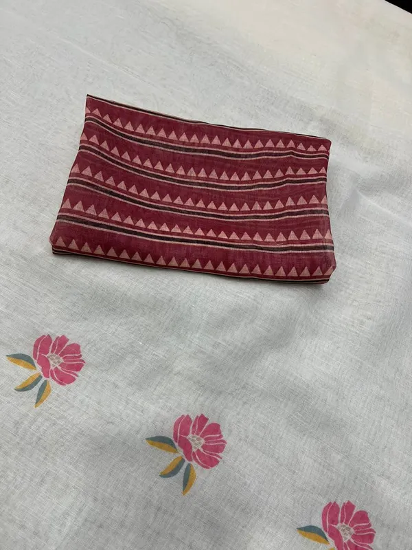 White_Premium_Soft_linen_Cotton_Saree_For_Women