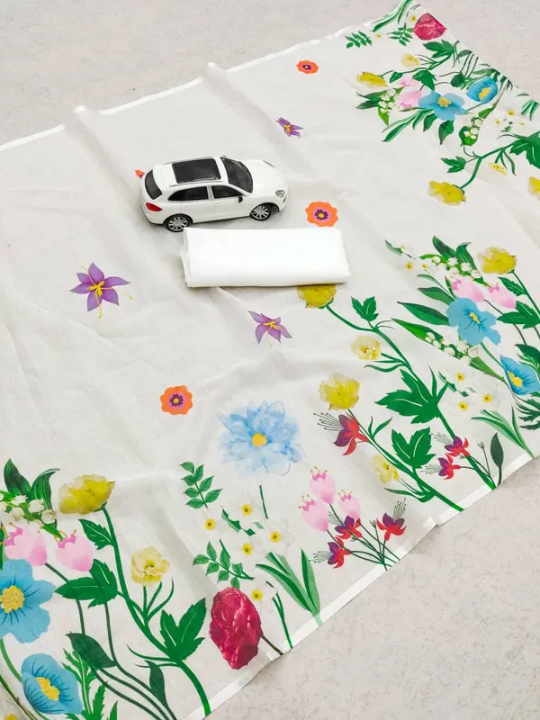 Multicolor_Premium_Soft_linen_Cotton_Saree_For_Women