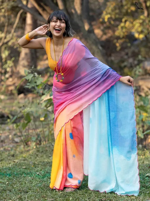 Multicolor_Premium_Soft_linen_Cotton_Saree_For_Women
