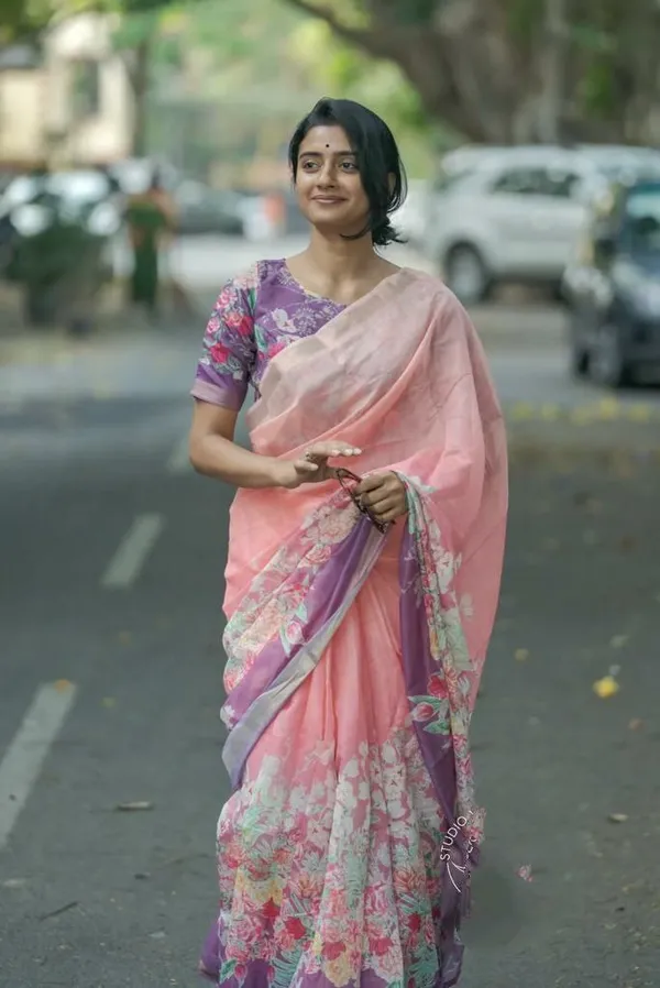 Peach_Premium_Soft_linen_Cotton_Saree_For_Women