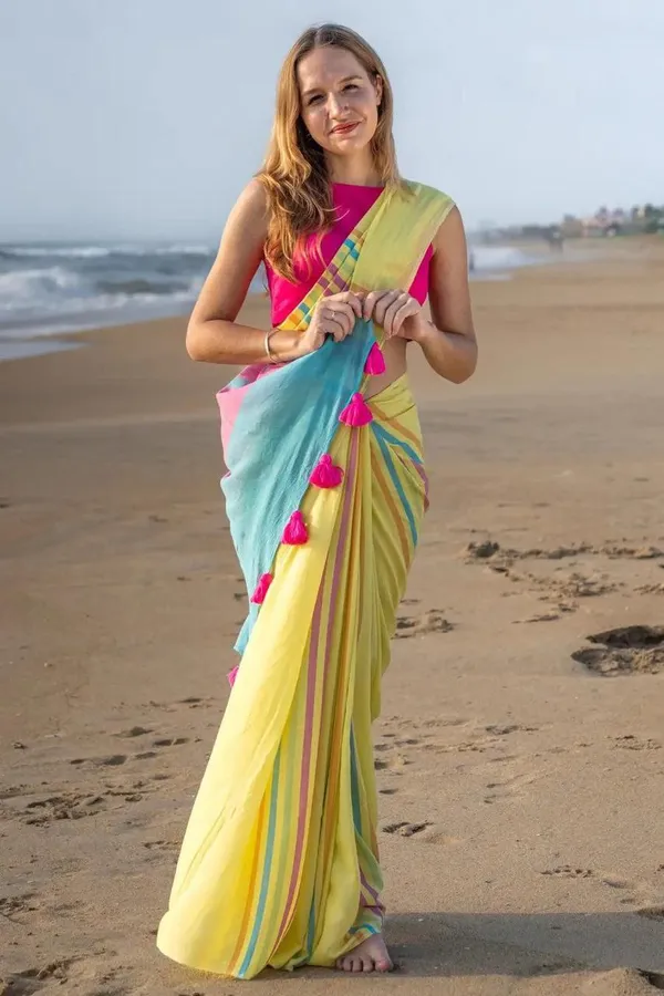 Multi_Colour_soft_linen_cotton_saree