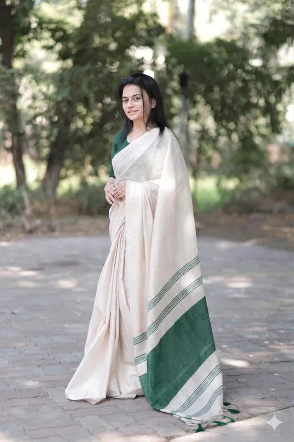 Bottle_Green_Linen_Cotton_Premium_Sarees