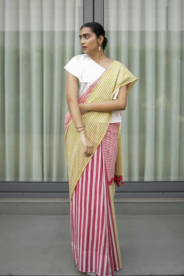 Multi_Colour_soft_linen_cotton_saree