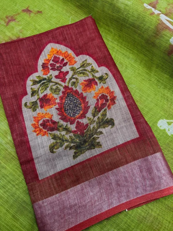Green_&_Maroon_Best_Combination_Premium_Soft_Cotton_Saree_For_Women
