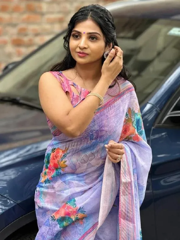 Lavender_Soft_Linen_Cotton_Saree_For_Women