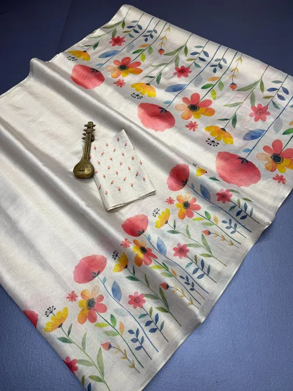 Lotus_Print_Tissue_Silk_Sarees