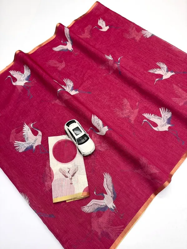 Maroon_Linen_Beautiful_Sarees_And_Premium_Clothing